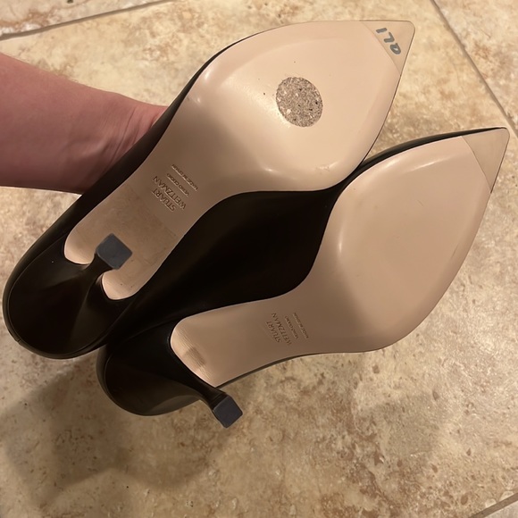 New Stuart Weitzman Leather Stiletto Pumps - Picture 5 of 10